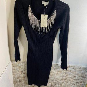 Black chain dress-Emma & Posh (New-Sz S)